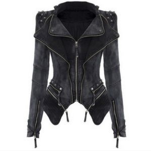 LookBook Denim studded jacket